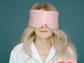 Silk Velcro Eye Mask, Blush Pink