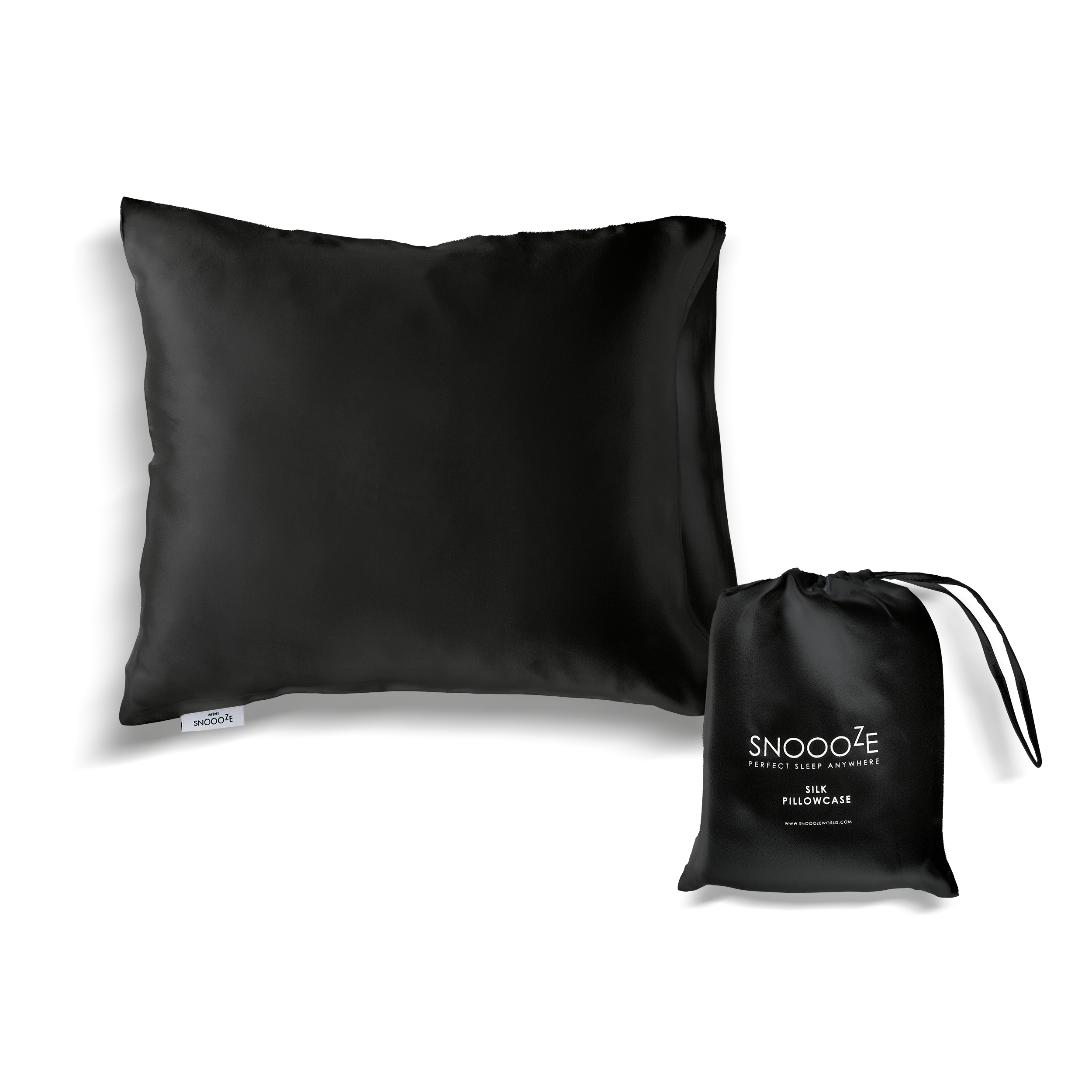 Mini Silk Pillowcase, Black