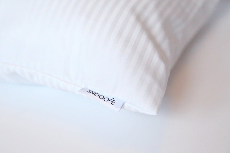 Mini Snoooze Pillowcase White Cotton Stripe Snooozeworld